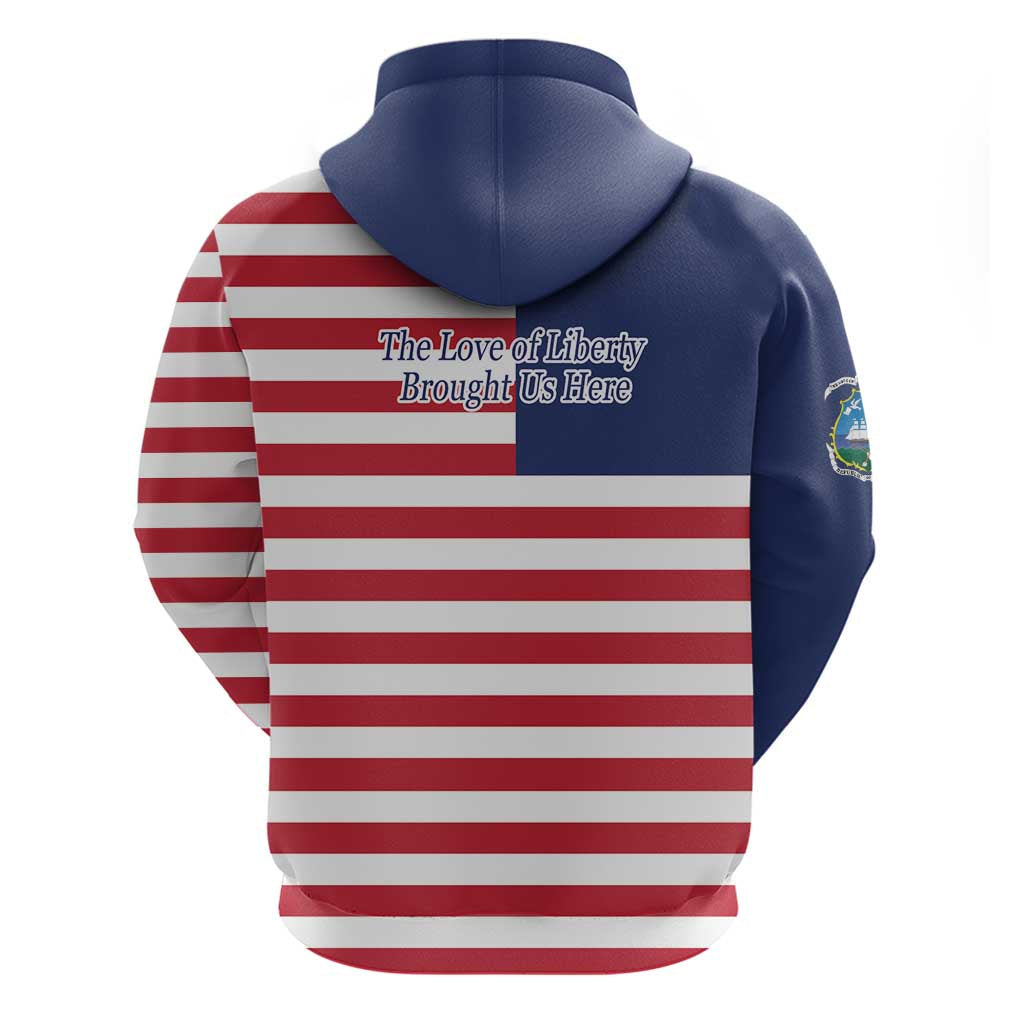 Liberia Flag Style Hoodie The Love of Liberty Brought Us Here LT17