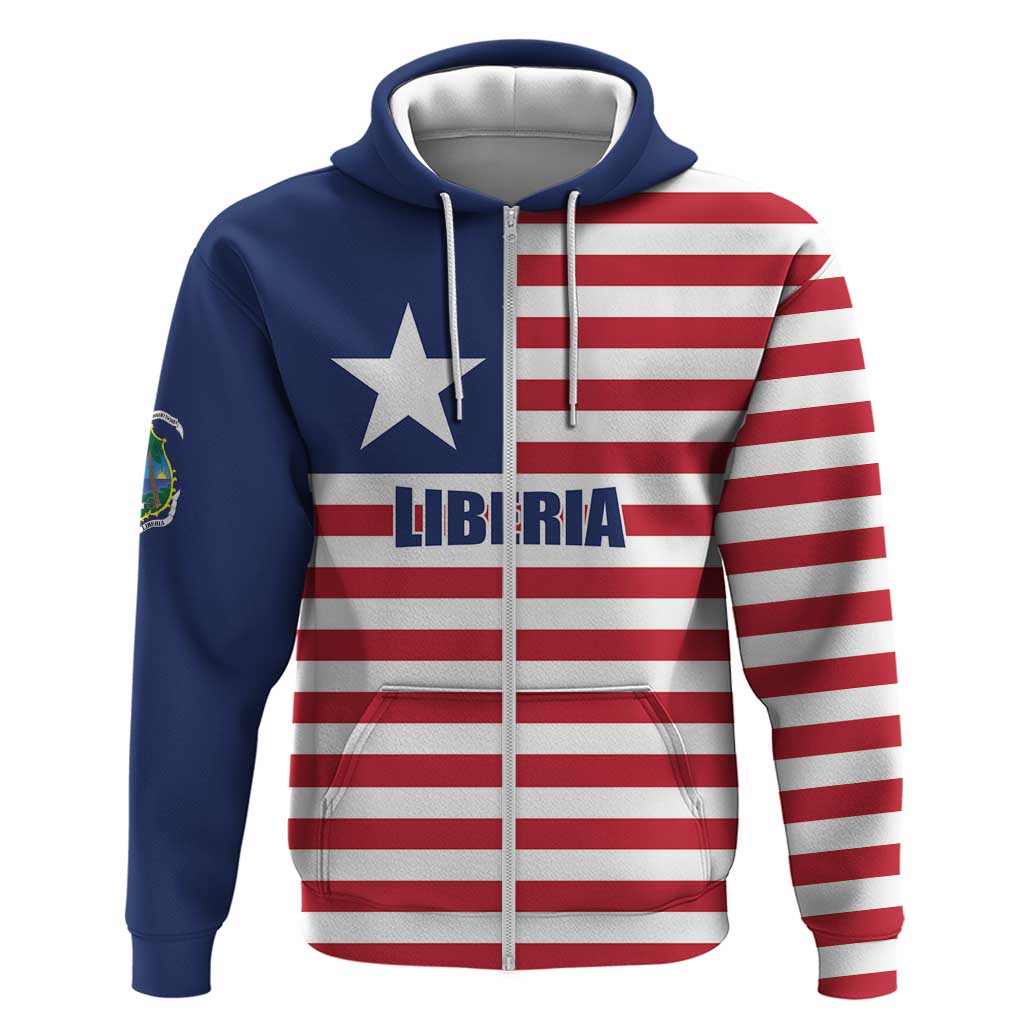 Liberia Flag Style Hoodie The Love of Liberty Brought Us Here LT17