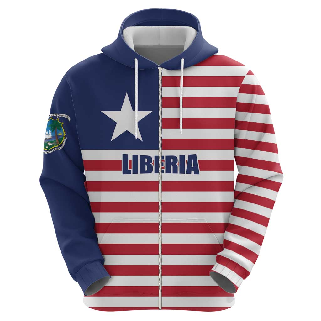 Liberia Flag Style Hoodie The Love of Liberty Brought Us Here LT17