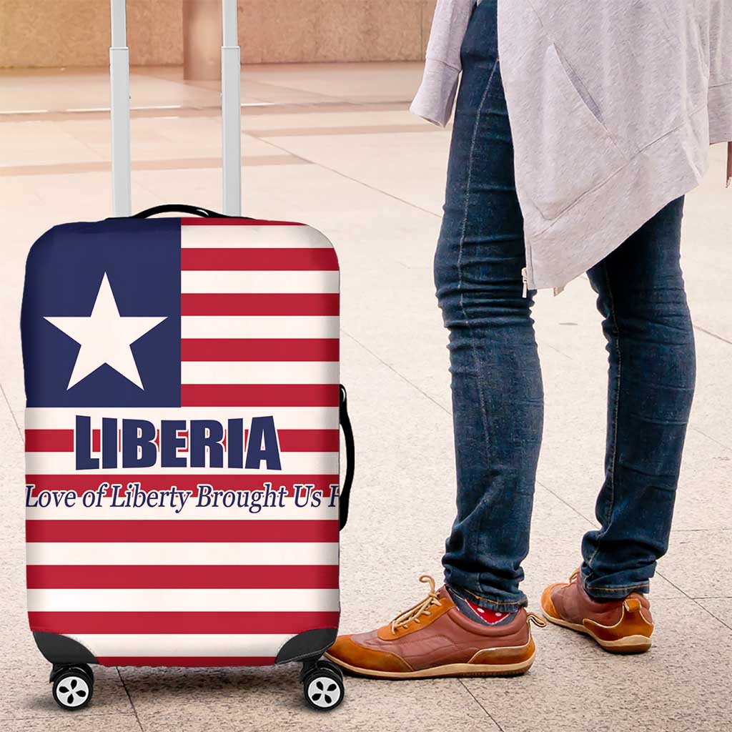 Liberia Flag Style Luggage Cover The Love of Liberty Brought Us Here LT17