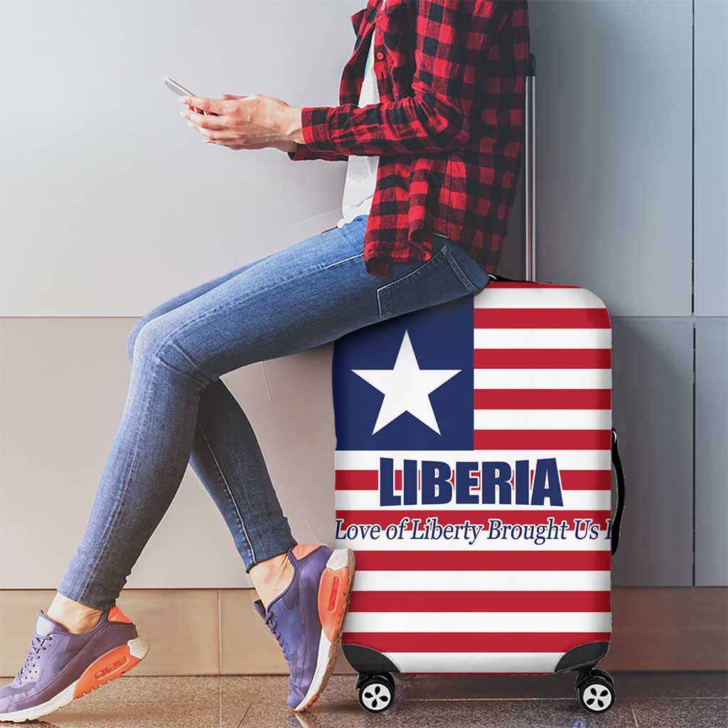 Liberia Flag Style Luggage Cover The Love of Liberty Brought Us Here LT17