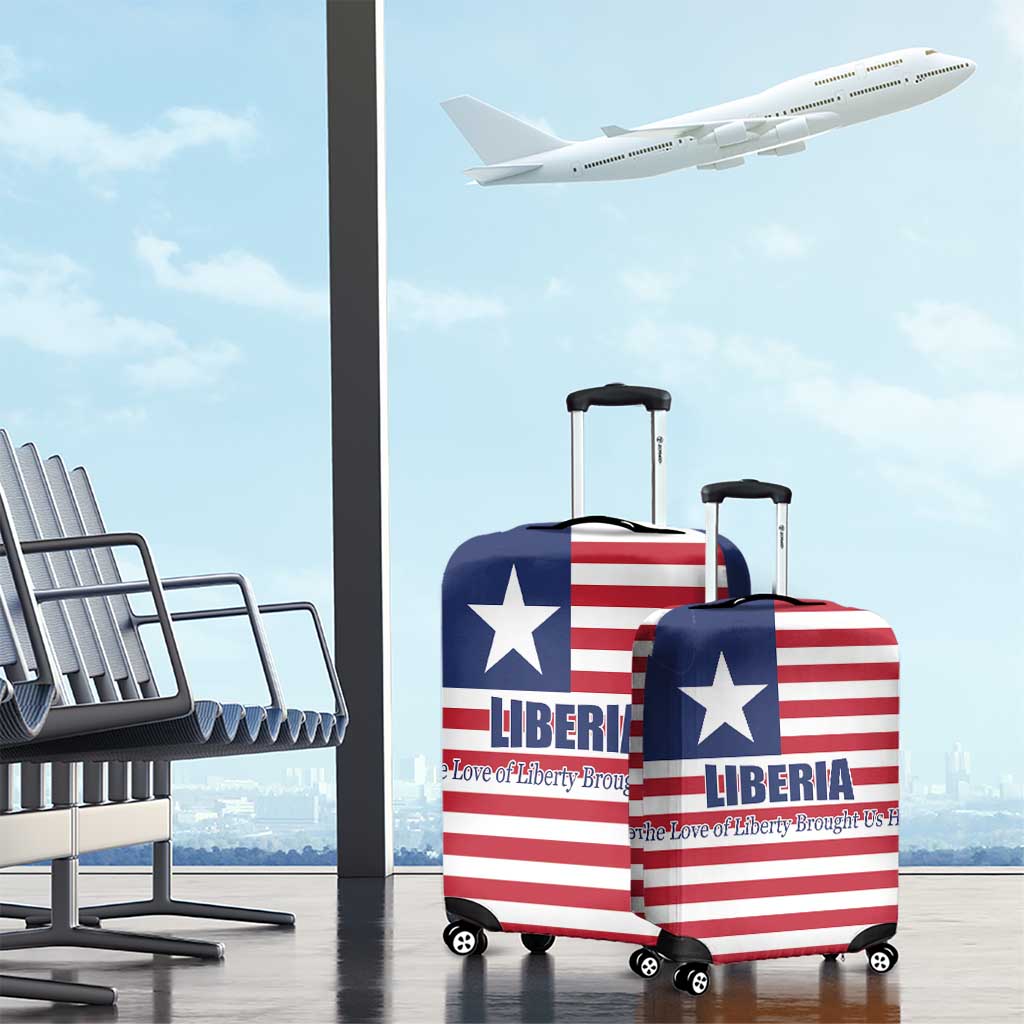 Liberia Flag Style Luggage Cover The Love of Liberty Brought Us Here LT17