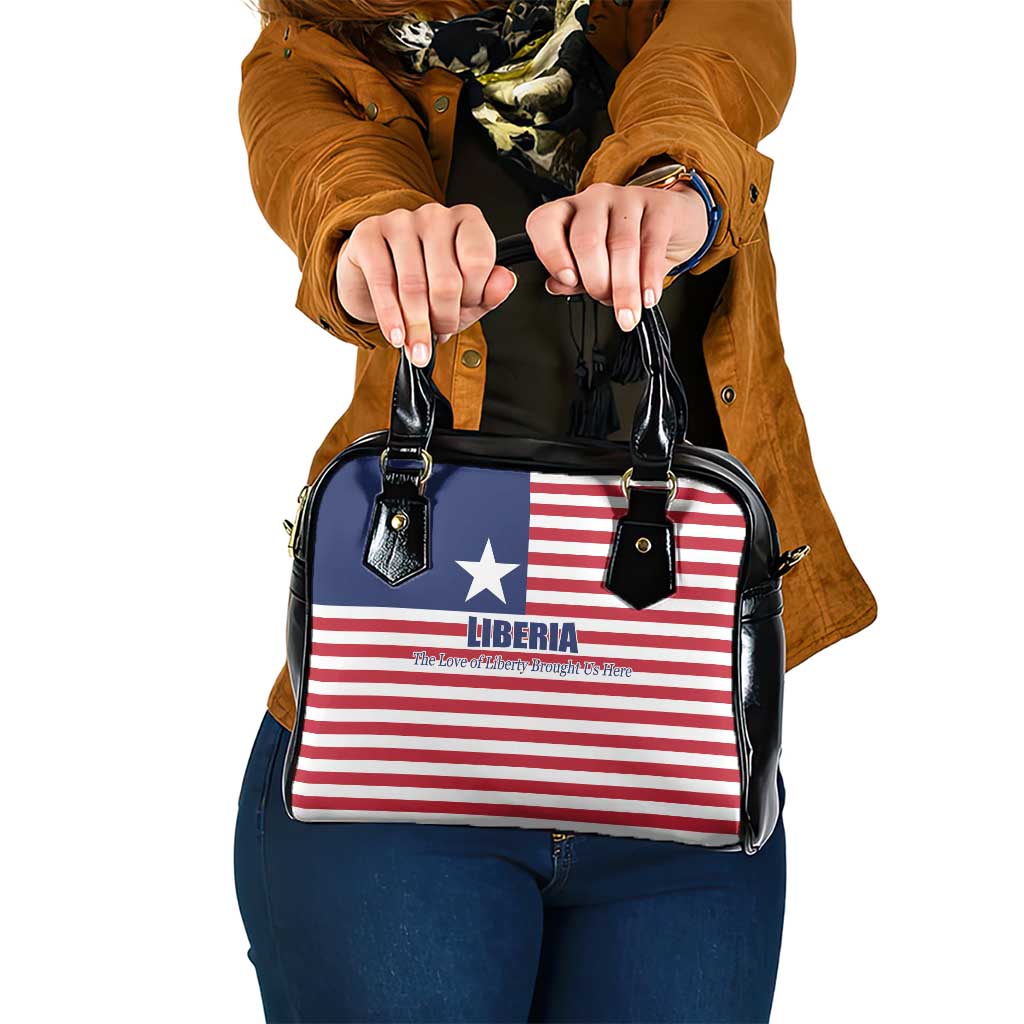 Liberia Flag Style Shoulder Handbag The Love of Liberty Brought Us Here LT17