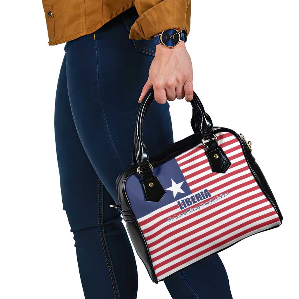 Liberia Flag Style Shoulder Handbag The Love of Liberty Brought Us Here LT17