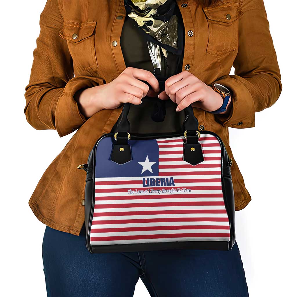 Liberia Flag Style Shoulder Handbag The Love of Liberty Brought Us Here LT17