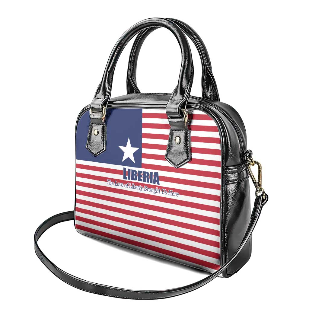 Liberia Flag Style Shoulder Handbag The Love of Liberty Brought Us Here LT17