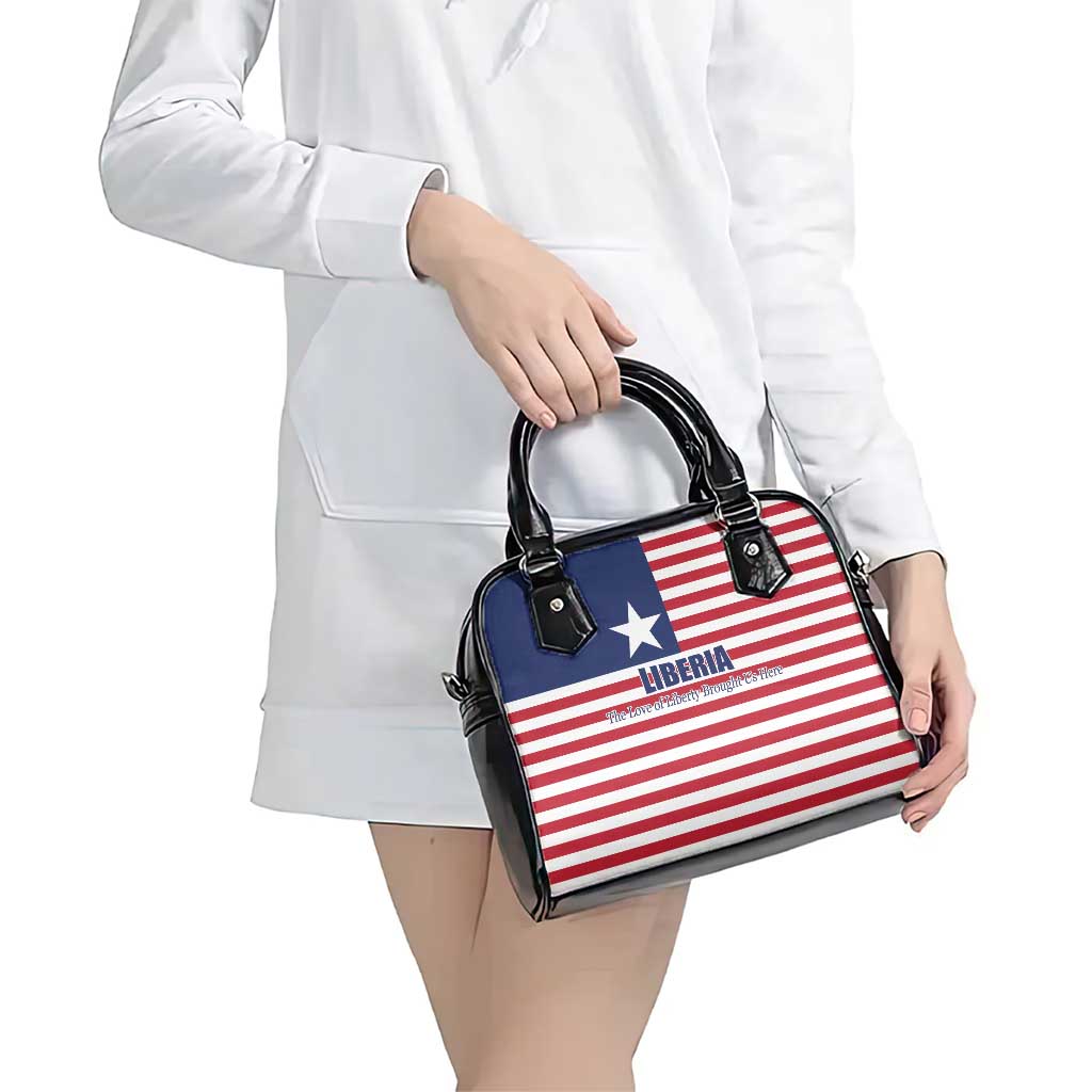 Liberia Flag Style Shoulder Handbag The Love of Liberty Brought Us Here LT17
