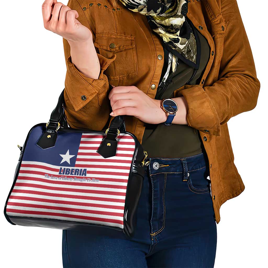 Liberia Flag Style Shoulder Handbag The Love of Liberty Brought Us Here LT17