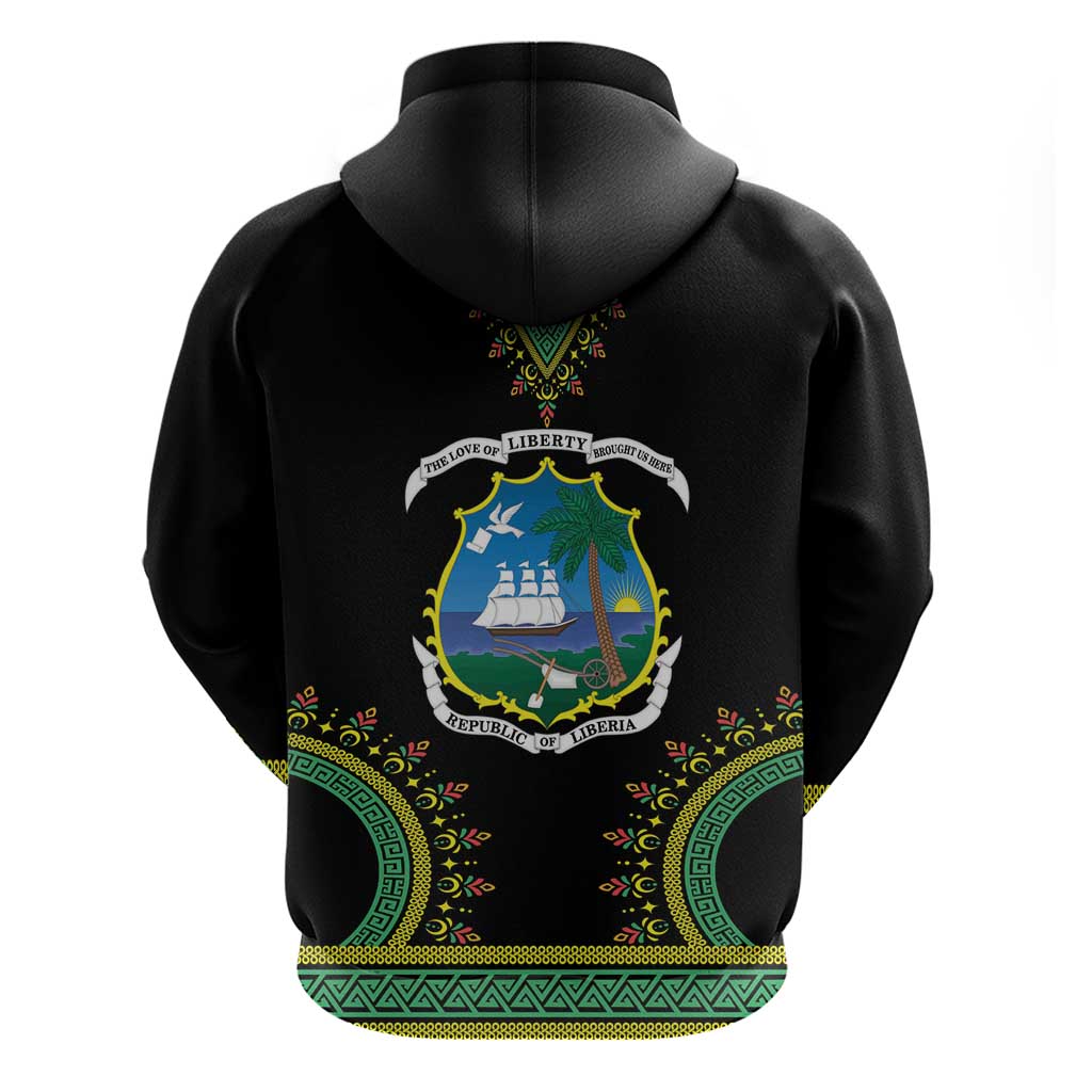 Liberia Coat of Arms Hoodie African Dashiki Style LT17