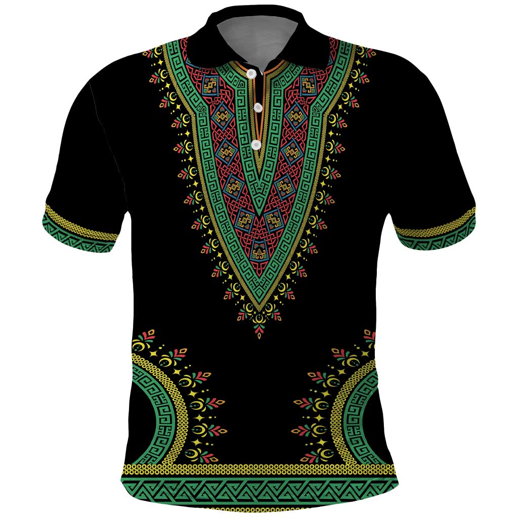 Liberia Coat of Arms Polo Shirt African Dashiki Style LT17
