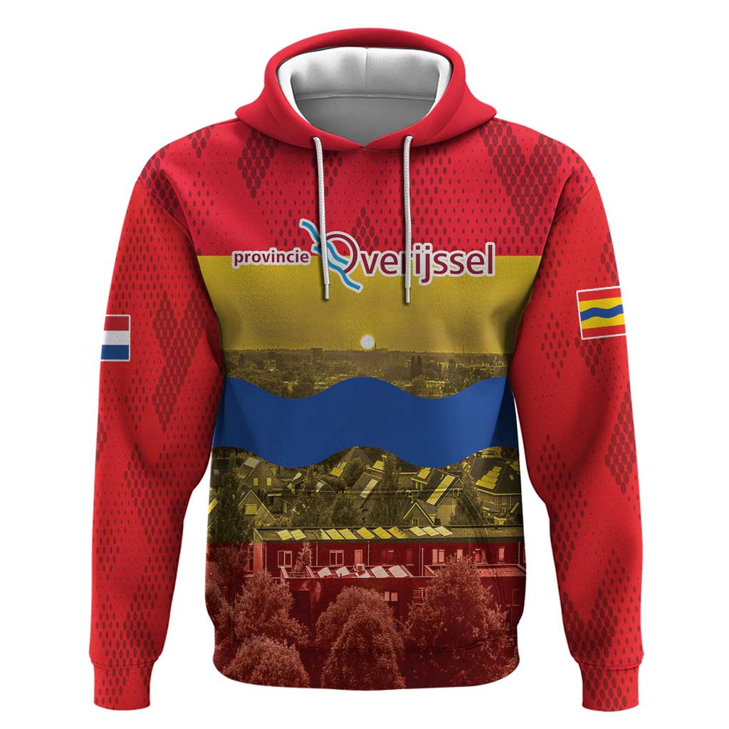 Netherlands Overijssel Province Hoodie Flag Style LT17