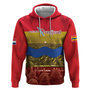 Netherlands Overijssel Province Hoodie Flag Style LT17