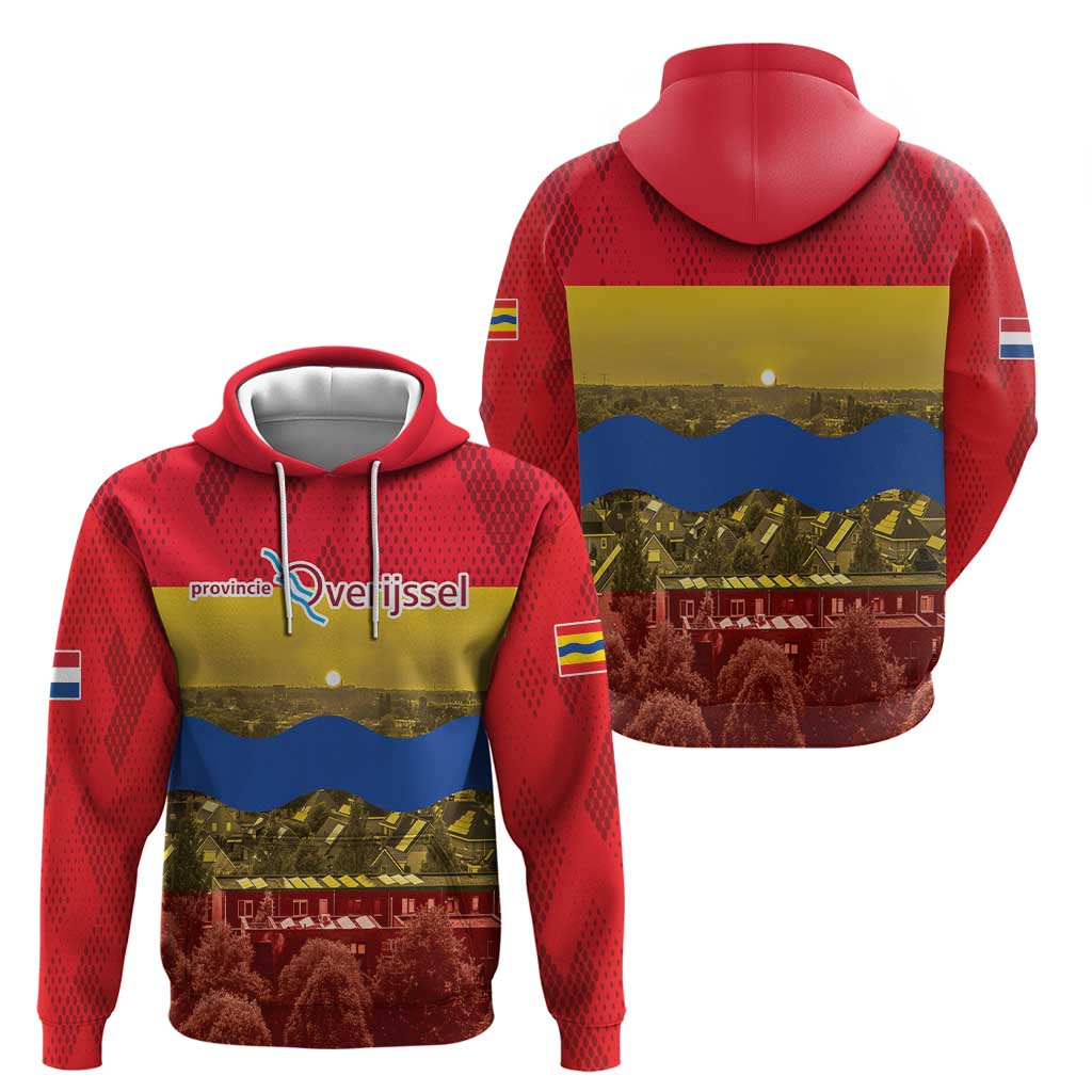 Netherlands Overijssel Province Hoodie Flag Style LT17