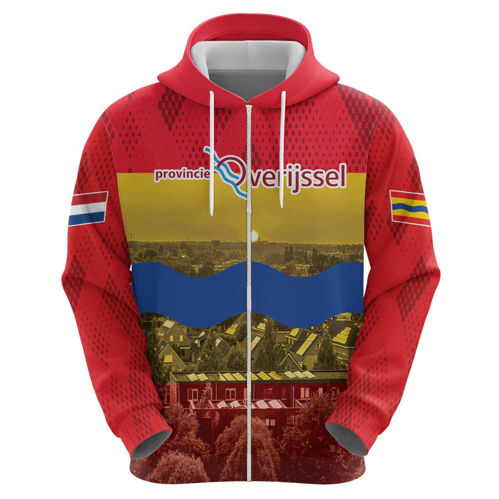 Netherlands Overijssel Province Hoodie Flag Style LT17