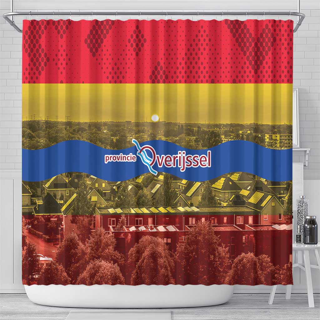 Netherlands Overijssel Province Shower Curtain Flag Style LT17