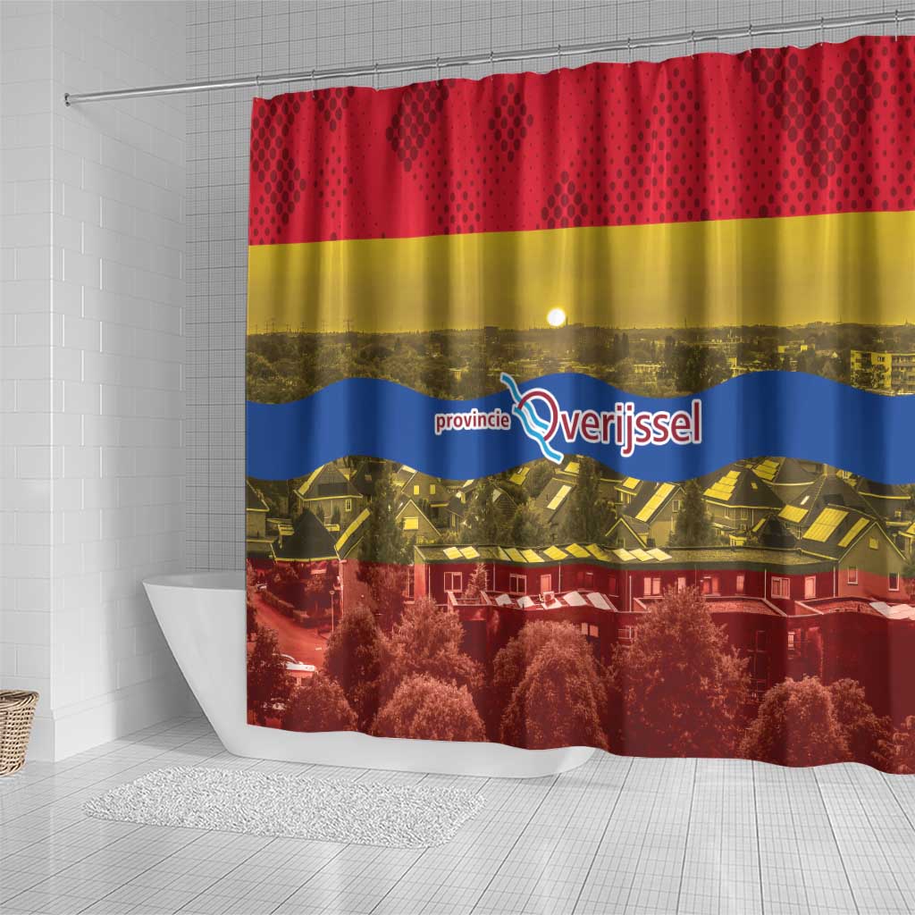 Netherlands Overijssel Province Shower Curtain Flag Style LT17