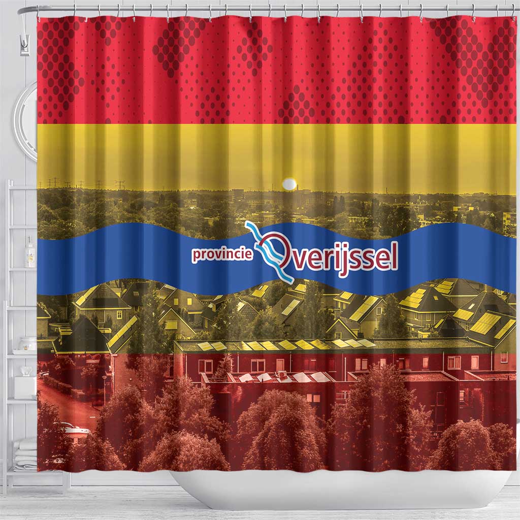 Netherlands Overijssel Province Shower Curtain Flag Style LT17
