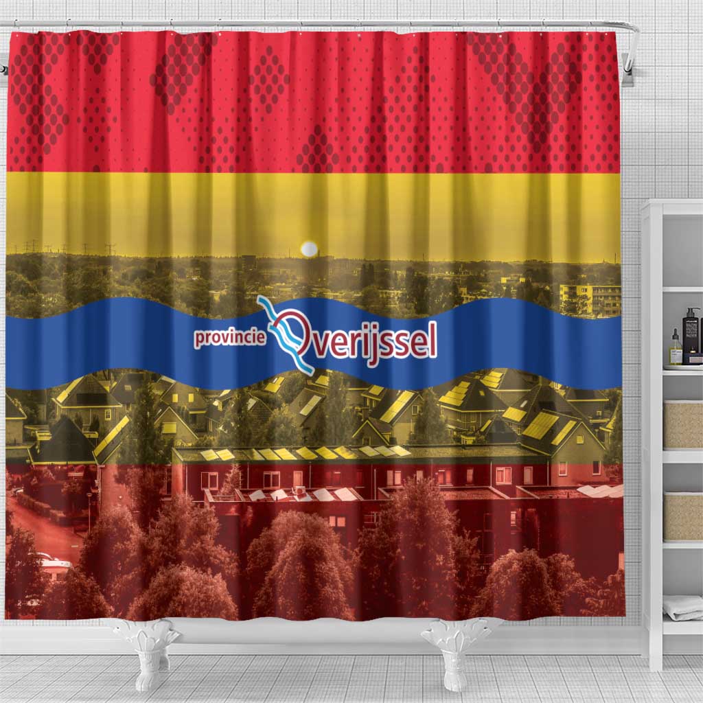 Netherlands Overijssel Province Shower Curtain Flag Style LT17