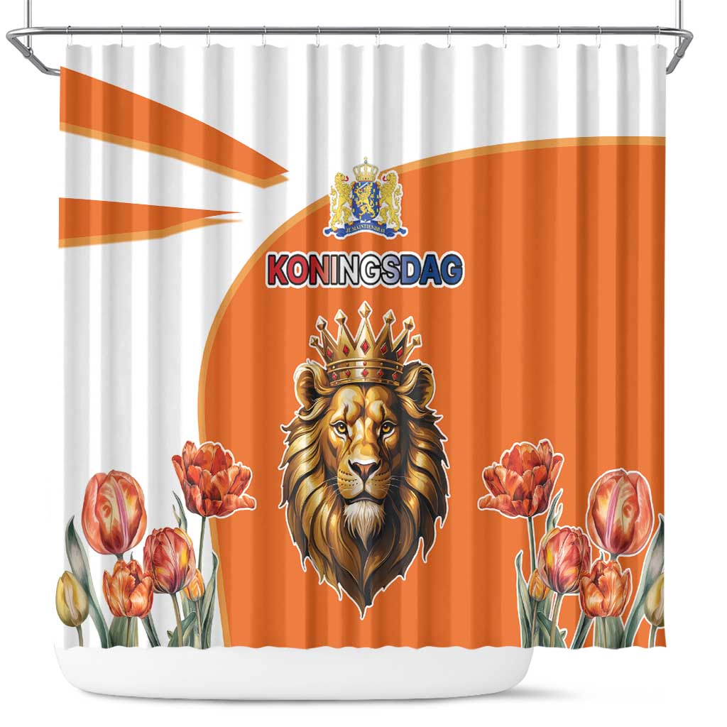 Netherlands Koningsdag Shower Curtain Happy King's Day LT17