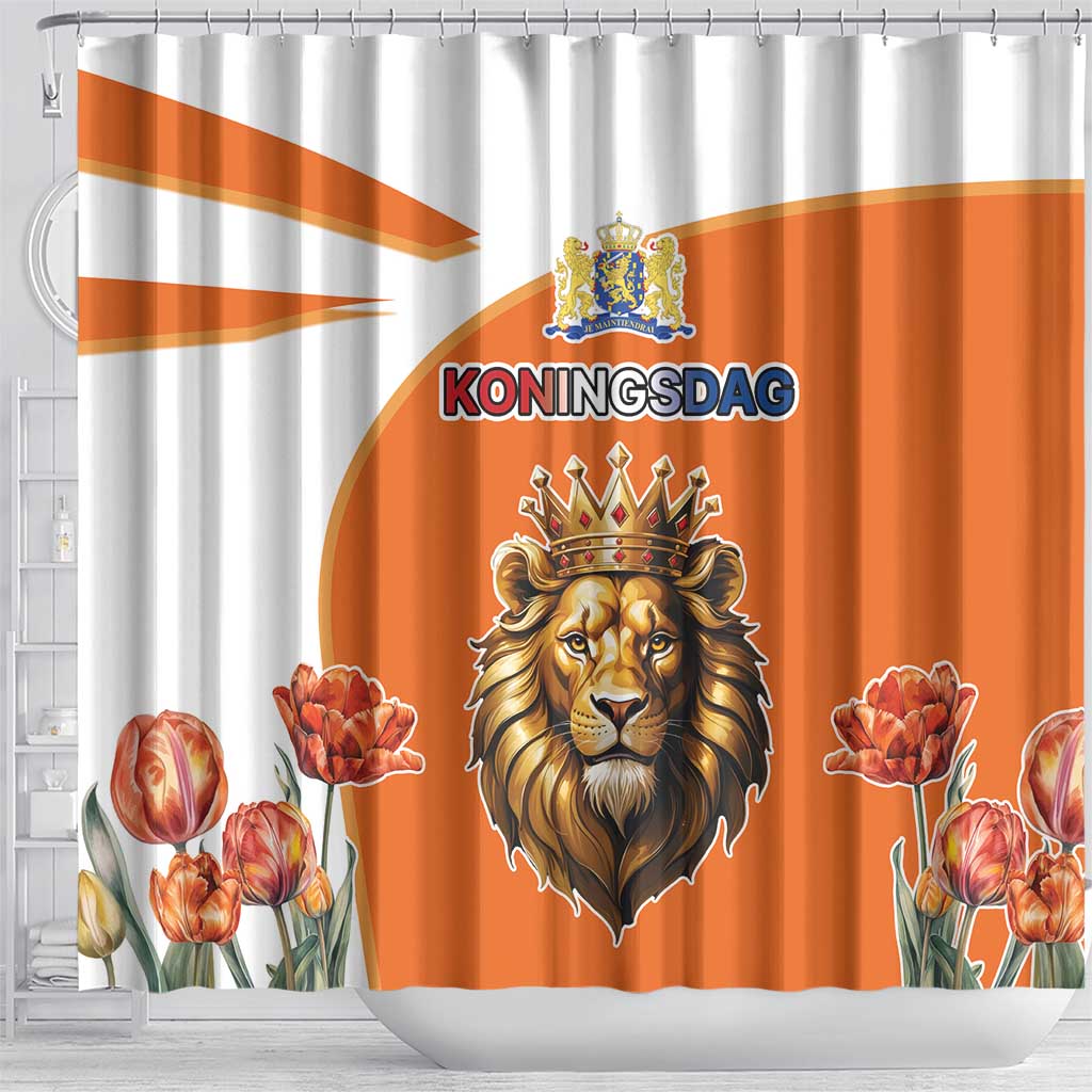 Netherlands Koningsdag Shower Curtain Happy King's Day LT17