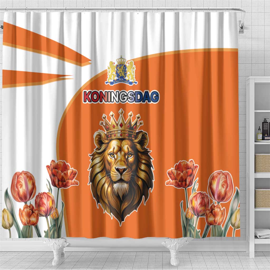 Netherlands Koningsdag Shower Curtain Happy King's Day LT17