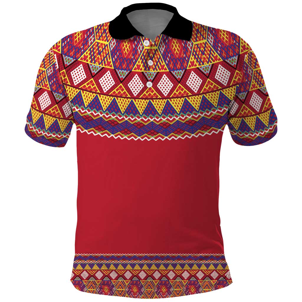 Greenland National Costumes Polo Shirt Inuit Kalaallisuut style LT17