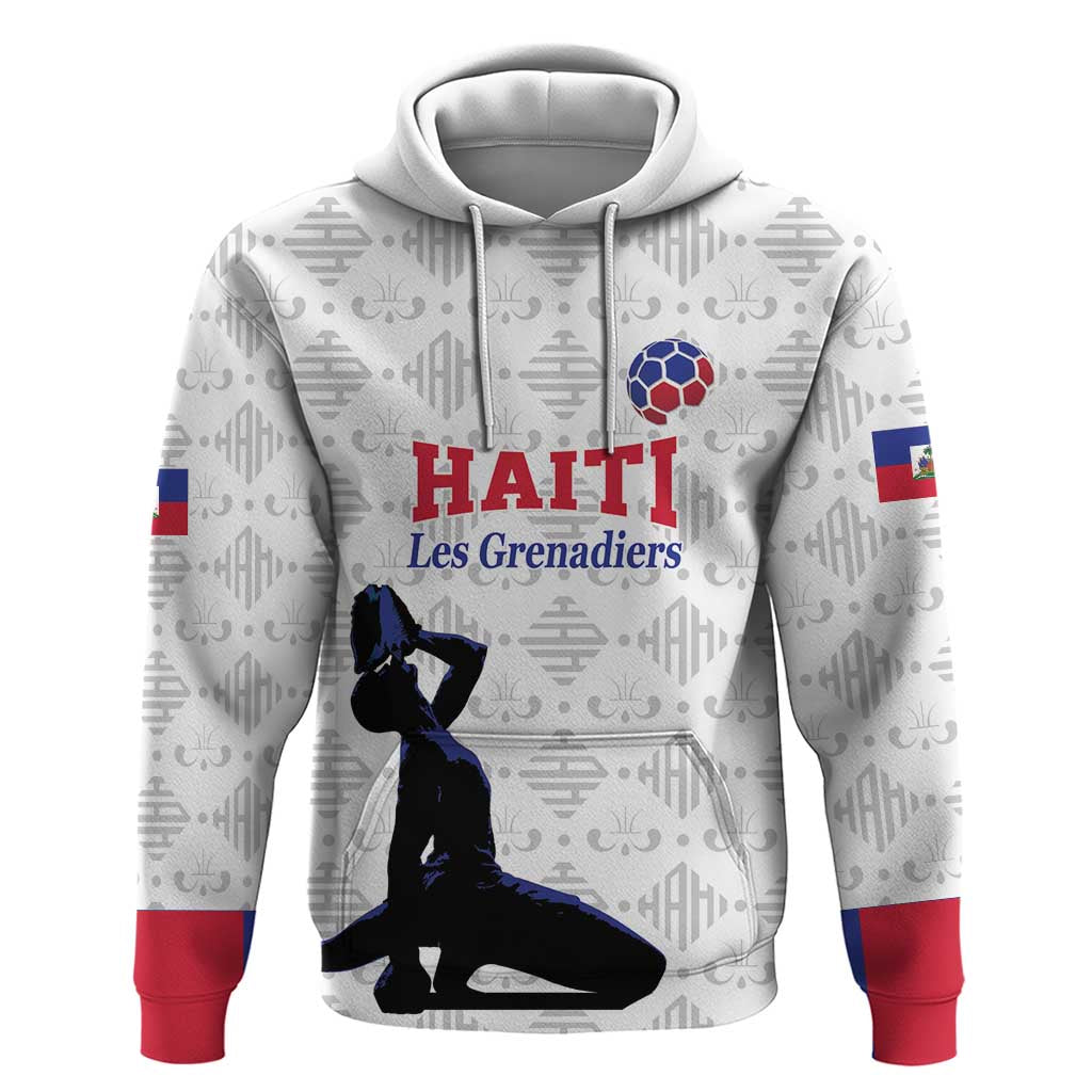 Custom Haiti Football Hoodie Come on Les Grenadiers White Style LT17