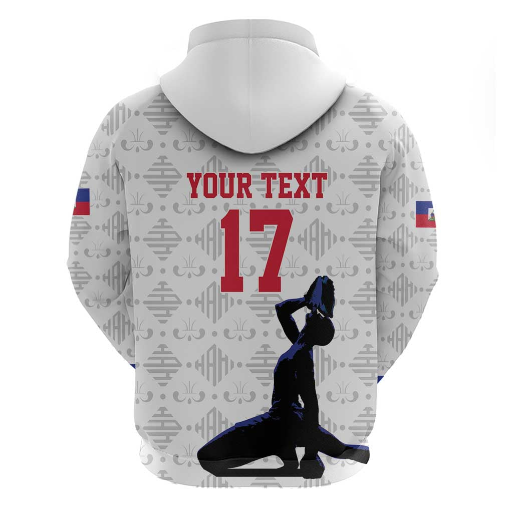 Custom Haiti Football Hoodie Come on Les Grenadiers White Style LT17