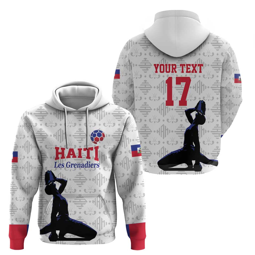 Custom Haiti Football Hoodie Come on Les Grenadiers White Style LT17