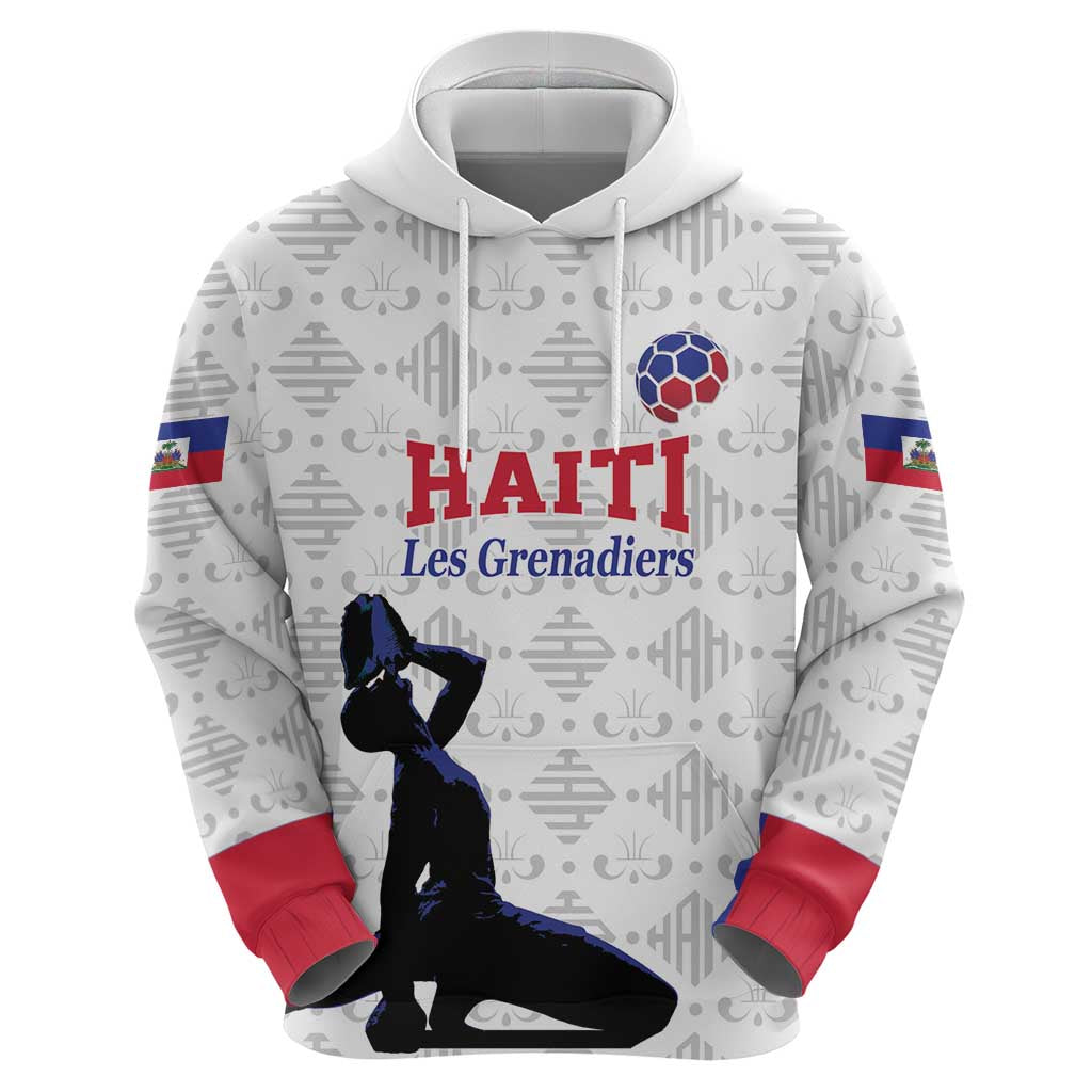 Custom Haiti Football Hoodie Come on Les Grenadiers White Style LT17