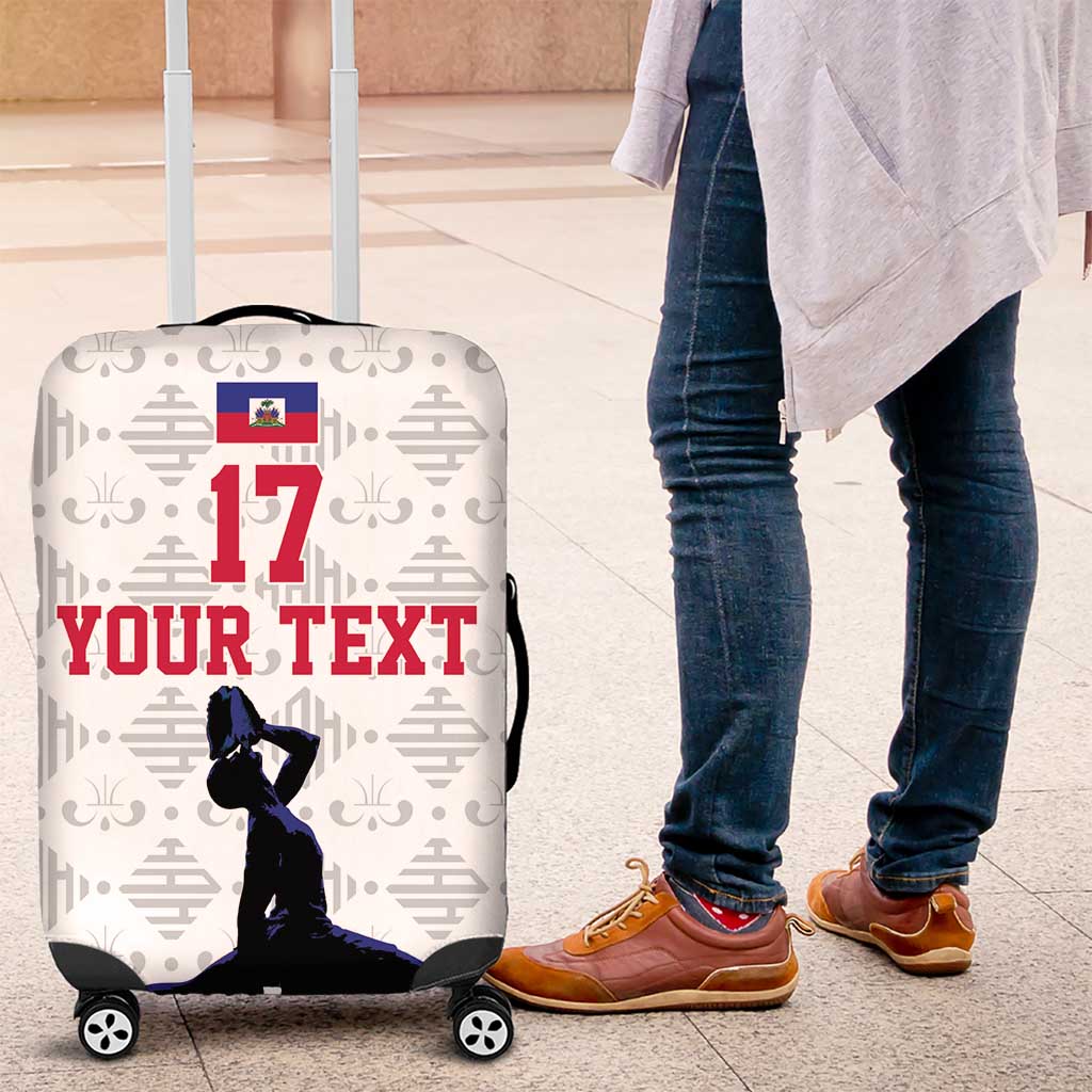 Custom Haiti Football Luggage Cover Come on Les Grenadiers White Style LT17