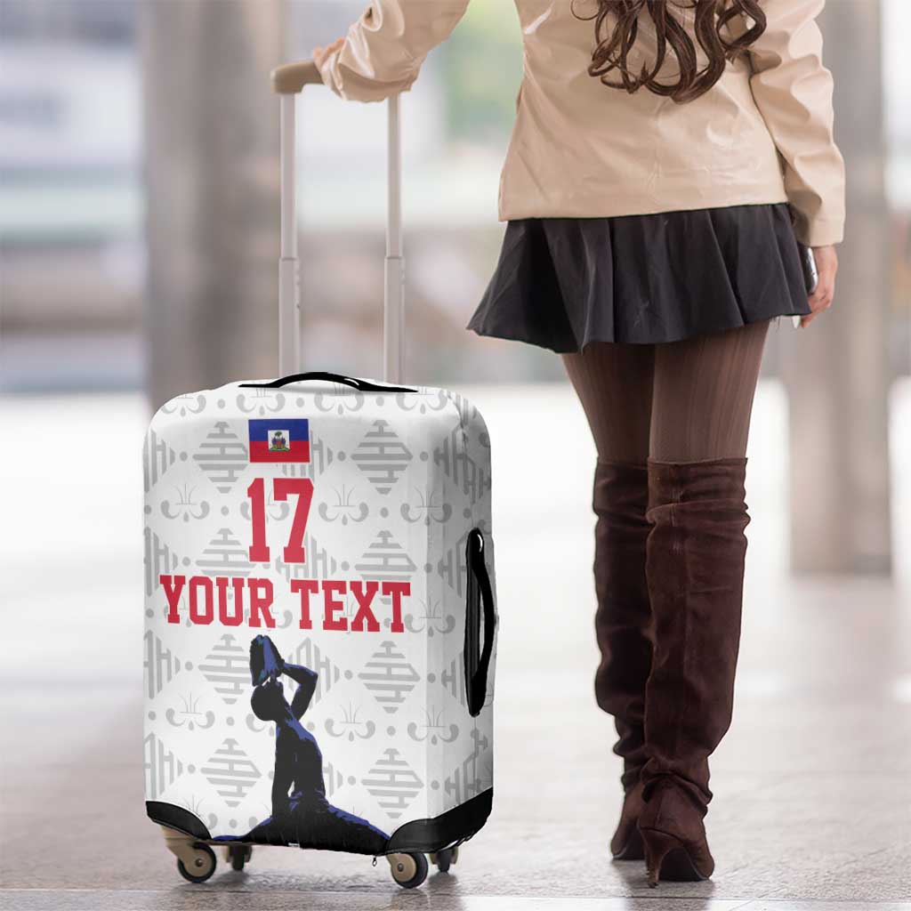 Custom Haiti Football Luggage Cover Come on Les Grenadiers White Style LT17