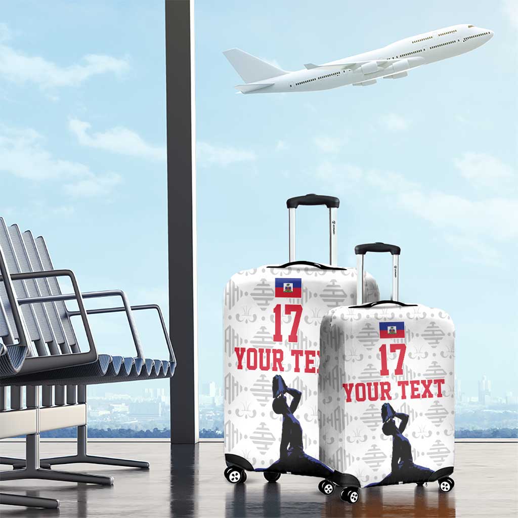 Custom Haiti Football Luggage Cover Come on Les Grenadiers White Style LT17