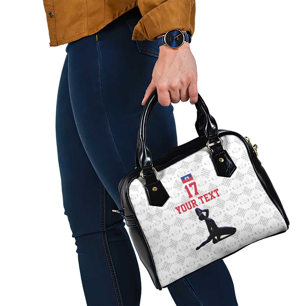 Custom Haiti Football Shoulder Handbag Come on Les Grenadiers White Style LT17
