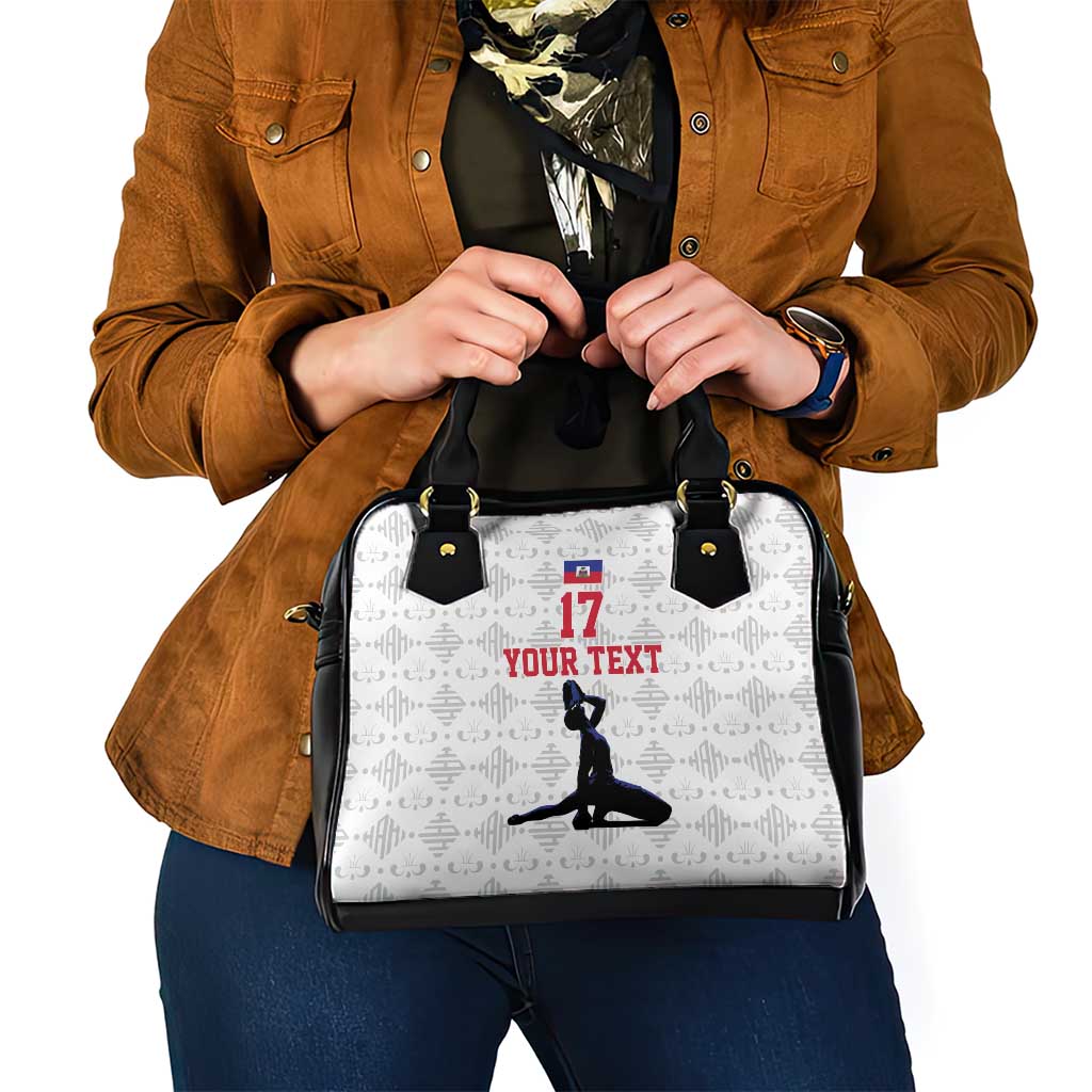 Custom Haiti Football Shoulder Handbag Come on Les Grenadiers White Style LT17