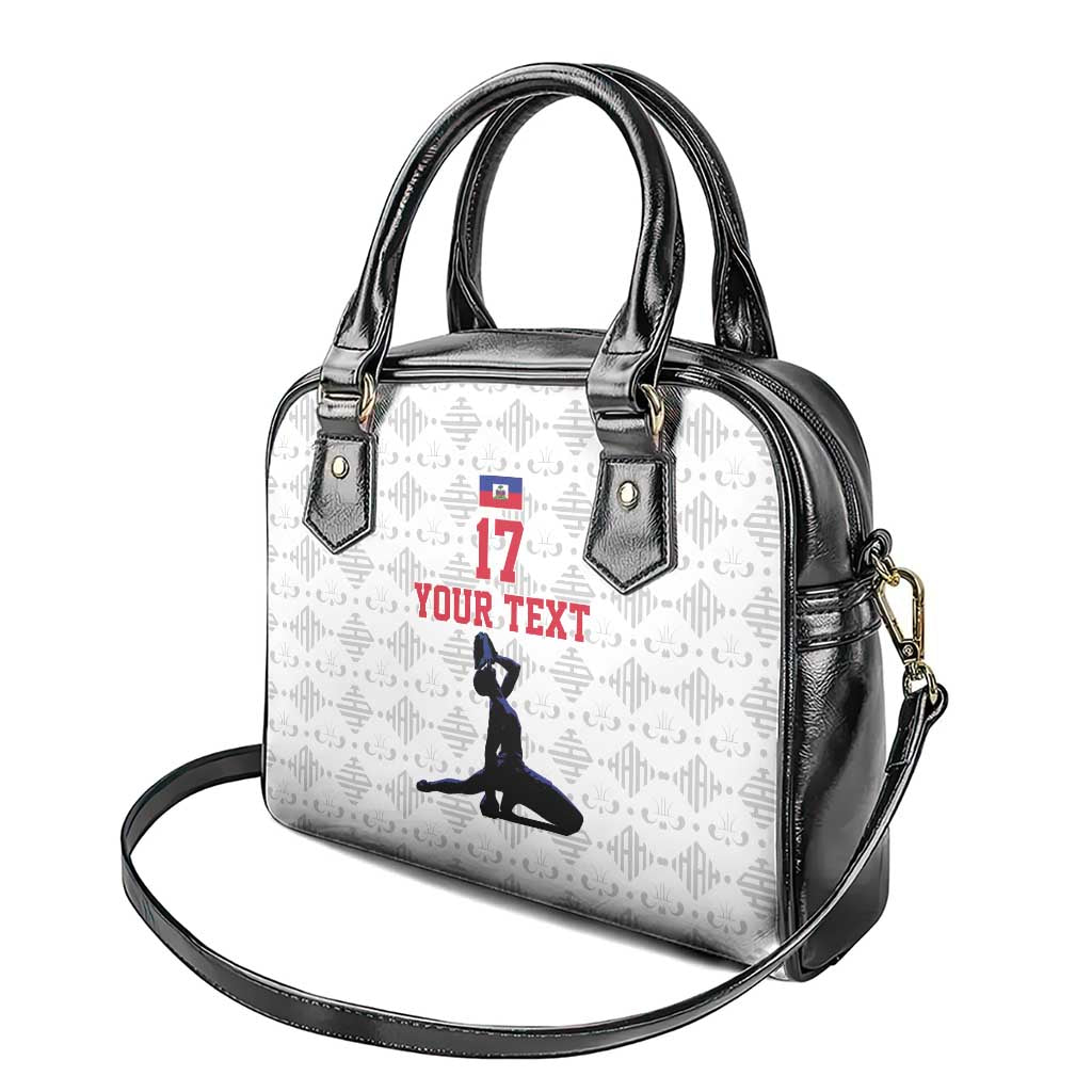 Custom Haiti Football Shoulder Handbag Come on Les Grenadiers White Style LT17