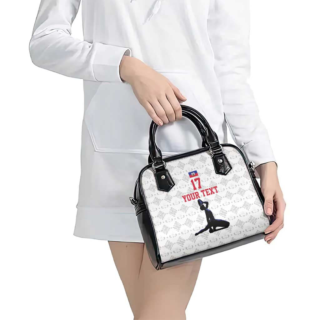 Custom Haiti Football Shoulder Handbag Come on Les Grenadiers White Style LT17
