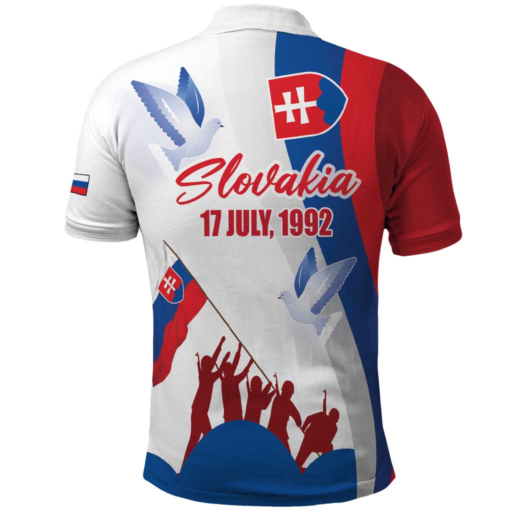 Slovakia Independence Day Polo Shirt 17th July 1992 LT17