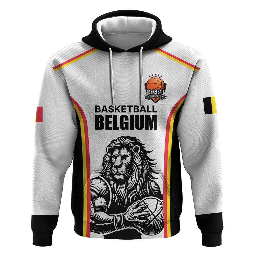 Custom Belgium Basketball Hoodie Lion Mascot Sporty Style LT17
