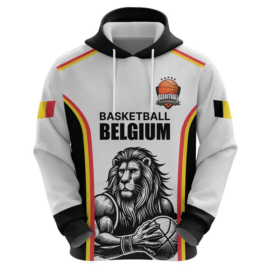 Custom Belgium Basketball Hoodie Lion Mascot Sporty Style LT17
