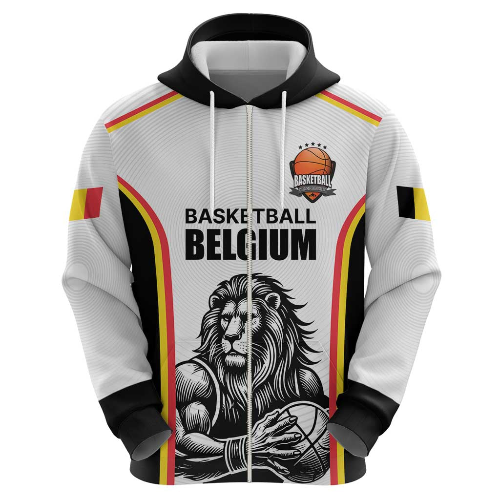 Custom Belgium Basketball Hoodie Lion Mascot Sporty Style LT17
