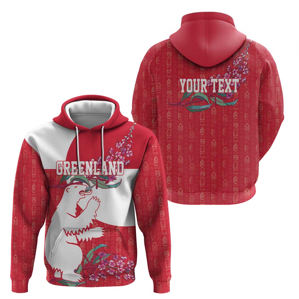 Greenland Flag Style Hoodie Polar Pear LT17