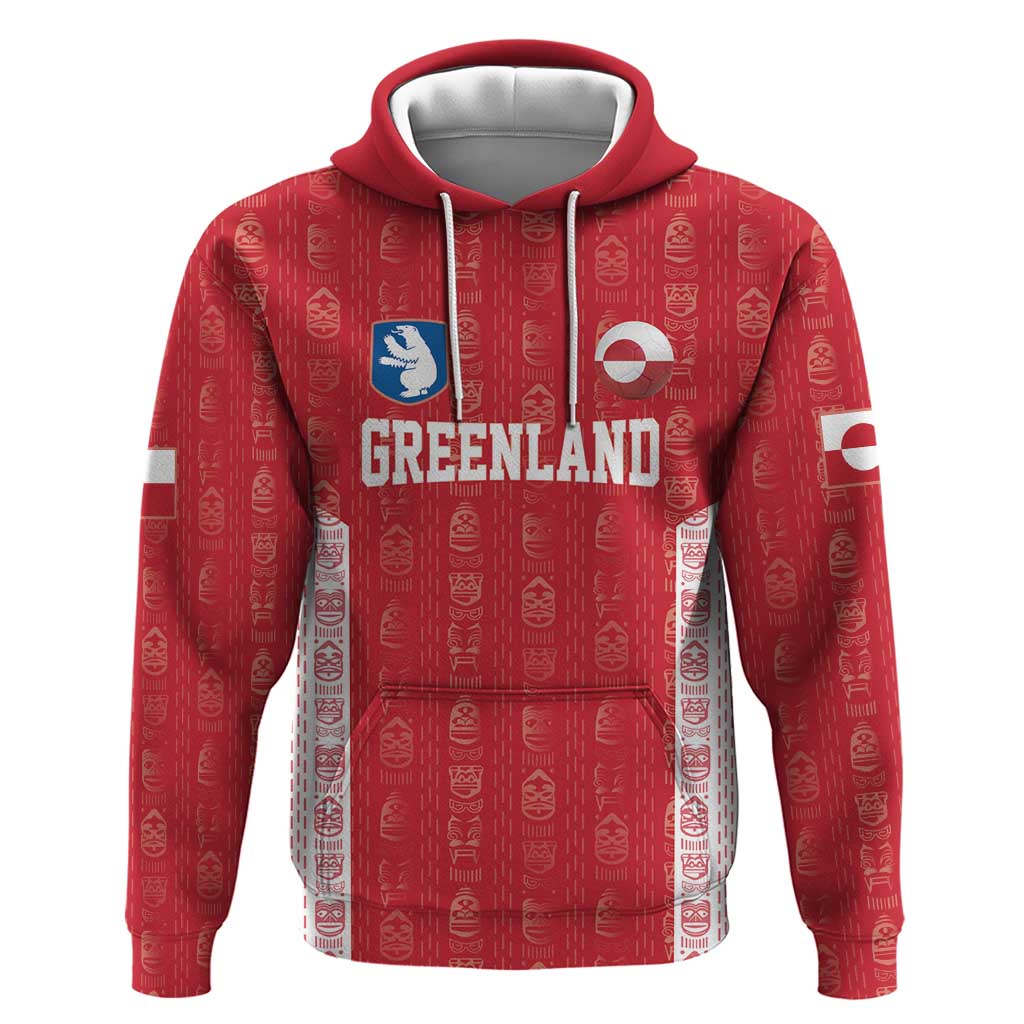 Custom Greenland Football 2024-25 Hoodie Tupilaq Pattern LT17