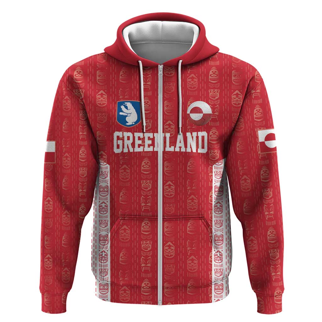 Custom Greenland Football 2024-25 Hoodie Tupilaq Pattern LT17