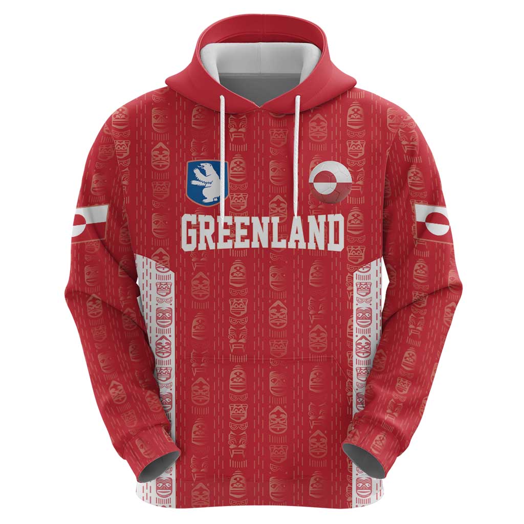 Custom Greenland Football 2024-25 Hoodie Tupilaq Pattern LT17