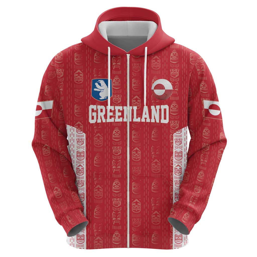 Custom Greenland Football 2024-25 Hoodie Tupilaq Pattern LT17