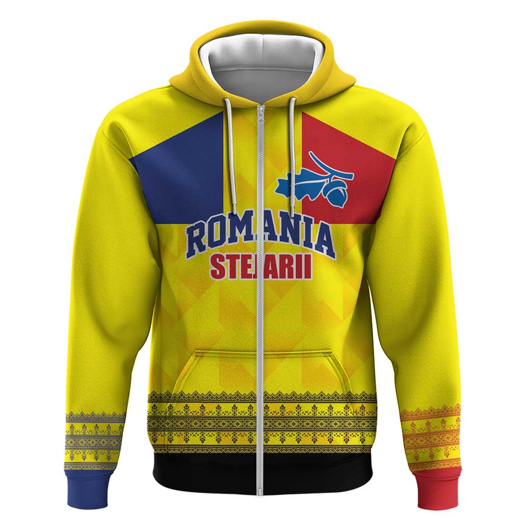 Custom Romania Rugby Go Champions Hoodie Romanian Traditional Patern LT17