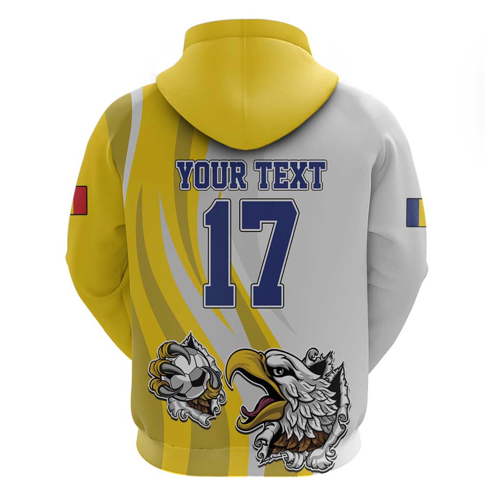 Custom Romania Football With Eagle Mascot Hoodie Sporty Style LT17