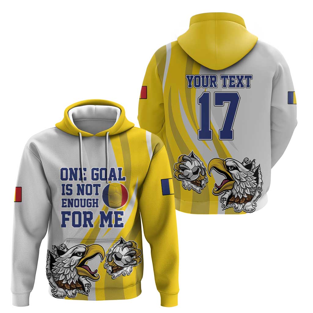 Custom Romania Football With Eagle Mascot Hoodie Sporty Style LT17