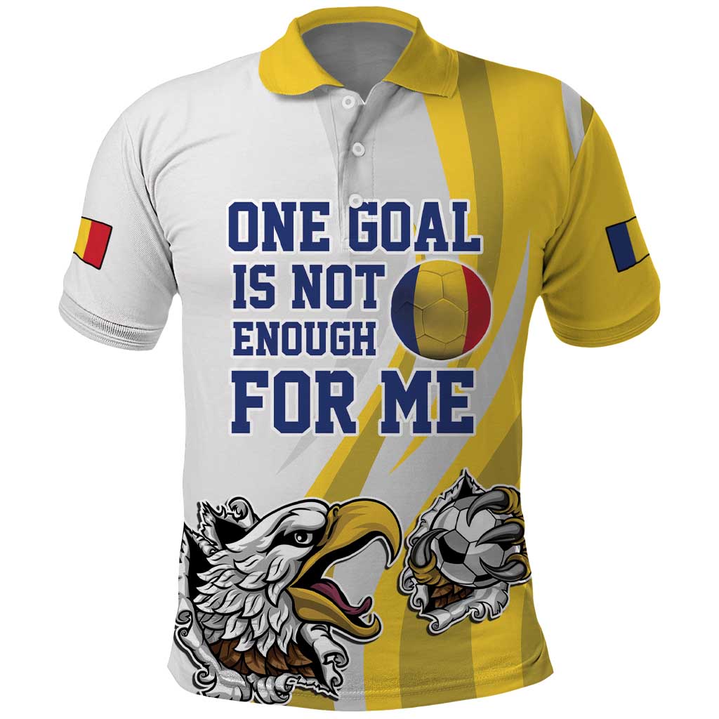 Custom Romania Football With Eagle Mascot Polo Shirt Sporty Style LT17